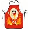 1pc Spicy Melting Cookie Funny Print Apron, Durable And Easy To Clean, Adjustable Waistband, Polyester Material, for Kitchen Cooking, Gardening, Orcha