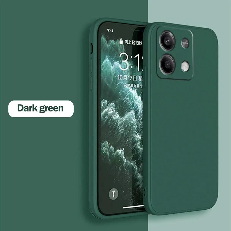

Чохол Redmi Note 13 Pro Plus Original Liquid Silicone Phone Case For Xiaomi Redmi Note 13 Note13 Pro Plus Shockproof Soft Cover RedmiNote13 Pro Plus темно-зелений колір