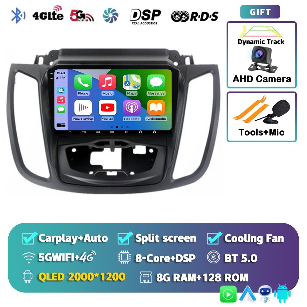 Android 14 Car Radio For Ford Kuga 2 Escape 3 2012 2013 2014 2015 2016 2017 -2019 Stereo Multimedia Player 2din Carplay Auto DSP