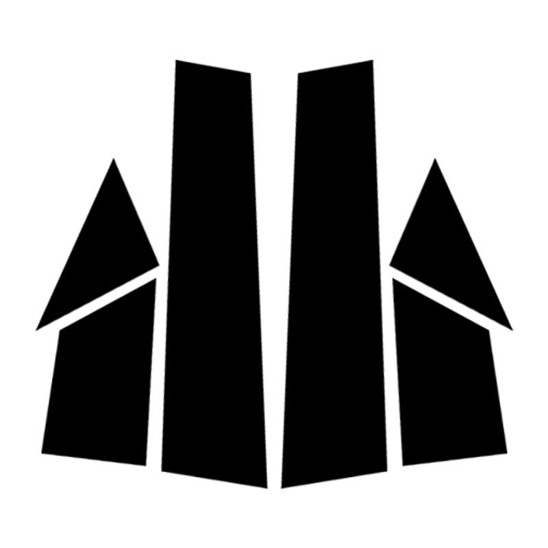 

6 шт., подходит для Fiat 500 2010-2020, глянцевая черная автомобильная дверь, окно, центральная колонка, средняя стойка стойки, крышка с зеркальным эффектом, отделка