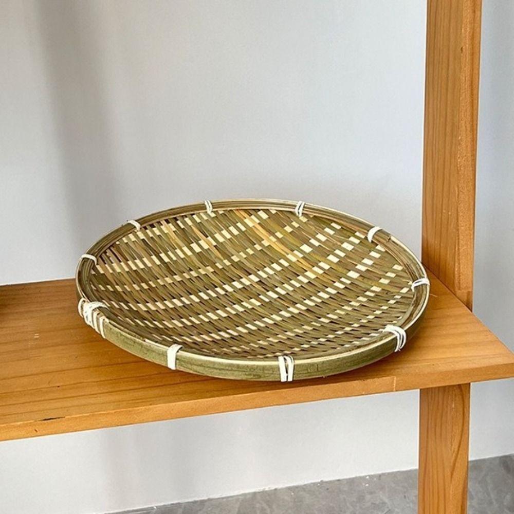 

Round Bamboo Basket Tray Bamboo Fruit Basket Serving Basket Bread Baskets Home S