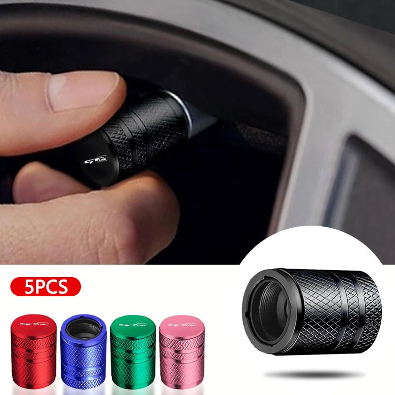 5PCS Aluminum Alloy Car Wheel Tire Valve Stem Caps Waterproof For Kia GT Line Sportage Ceed Picanto K5 K4 K3 KX5 Accessories EG4