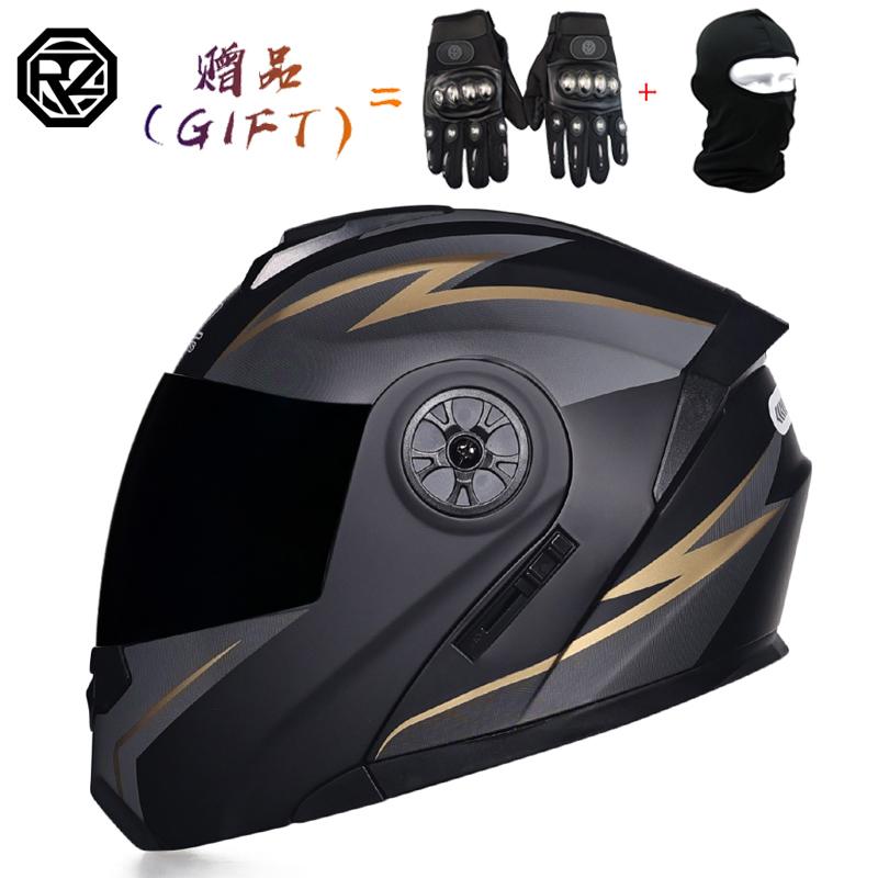 Latest DOT Approved Safety Modular Flip Motorcycle Helmet Racing Dual Lens Helmet Interior Visor