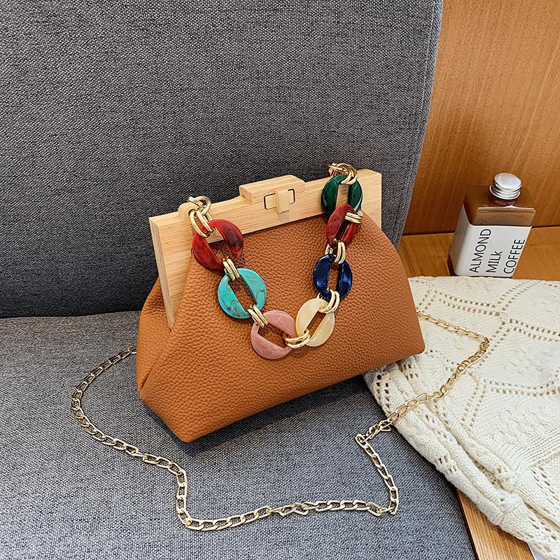 Luxury Designer Acrylic Chain Female Shoulder Crossbody Bags Fashion Evening Clutches Ladies Messenger Bag