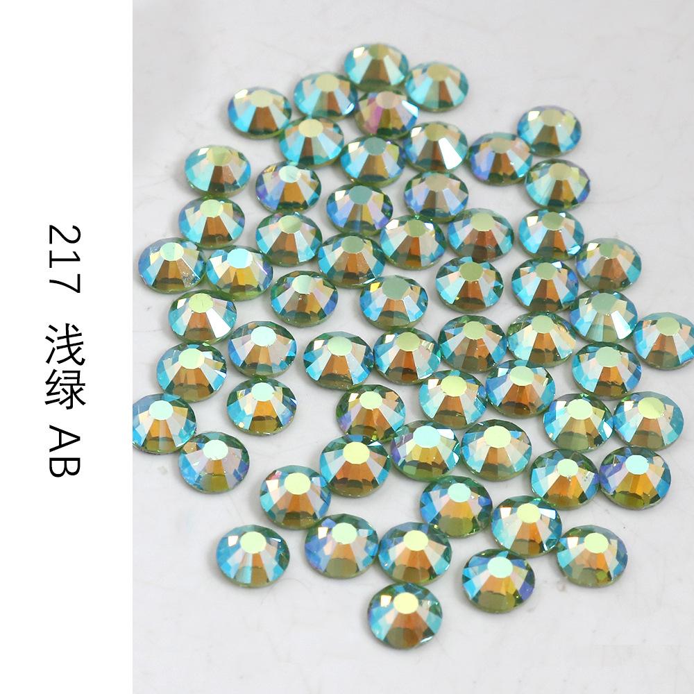 Ss3-Ss30 Strass Ab Colorés Verre Fond Plat Strass Diamant Cristal Coloré Rond Autocollant Manucure Diy Diamant