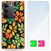 Etui Do Realme C75 / 14X 5G Obudowa Foto Case Plecki Liscie + Szkło 9H