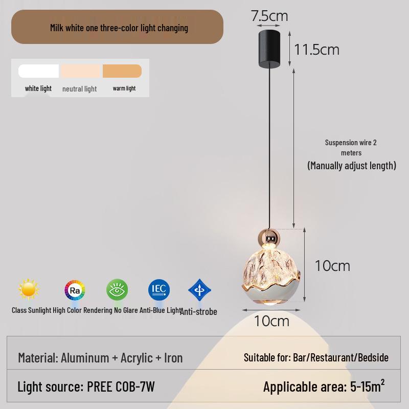Italian Luxury Adjustable Pendant Light with Hand Sweep Sensor for Bedroom