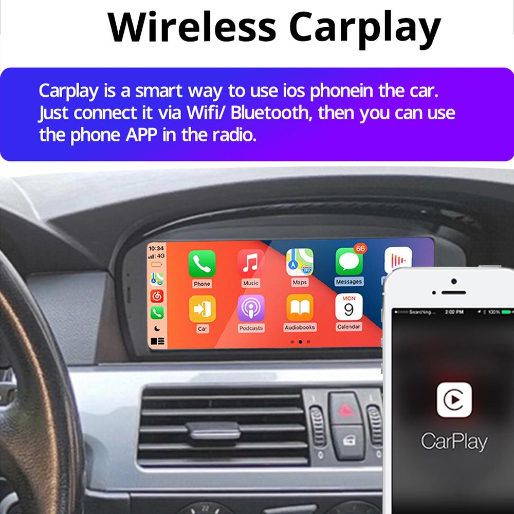 8.8" Wireless Carplay Auto Car Radio For BMW 5 Seires E60 LHD 2006-2012 CCC CIC System Android 13 GPS Multimedia Video Player FM BT