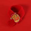 Knitted Pet Scarf Cats Dogs - Chinese New Festive Embroidered Design With Fortune Prosperity Safety Motifs