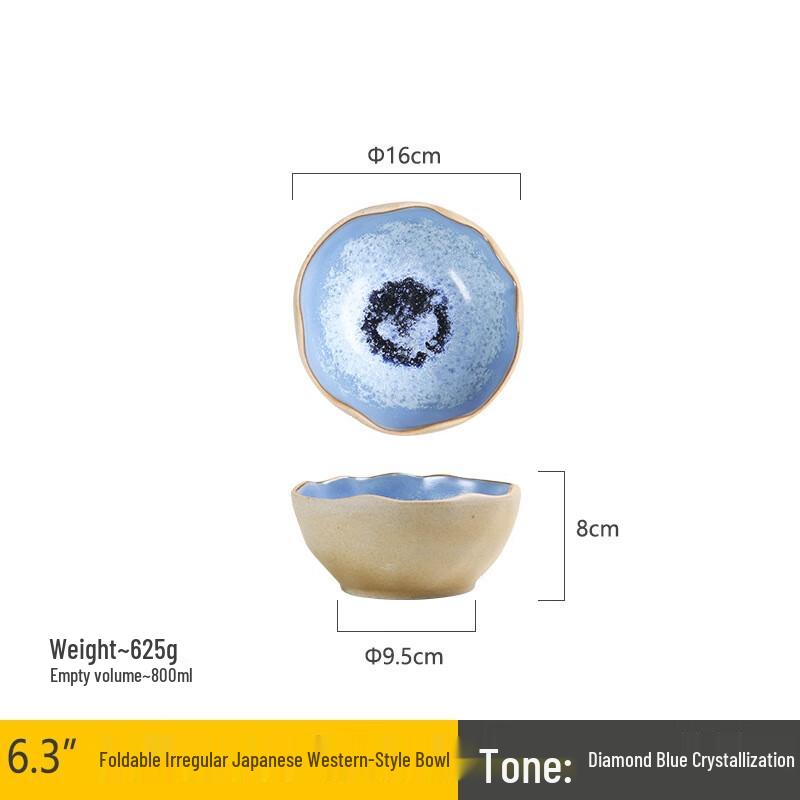 

ZISIZ Japanese Ceramic Irregular Dinner Bowls