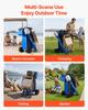 Strandkarre mit großen Rädern für Sand, 75 kg Tragfähigkeit, Robuster faltbarer Strandwagen mit 250 mm Vollgummirädern, Isolierte Kühltasche, Sonnenschirm