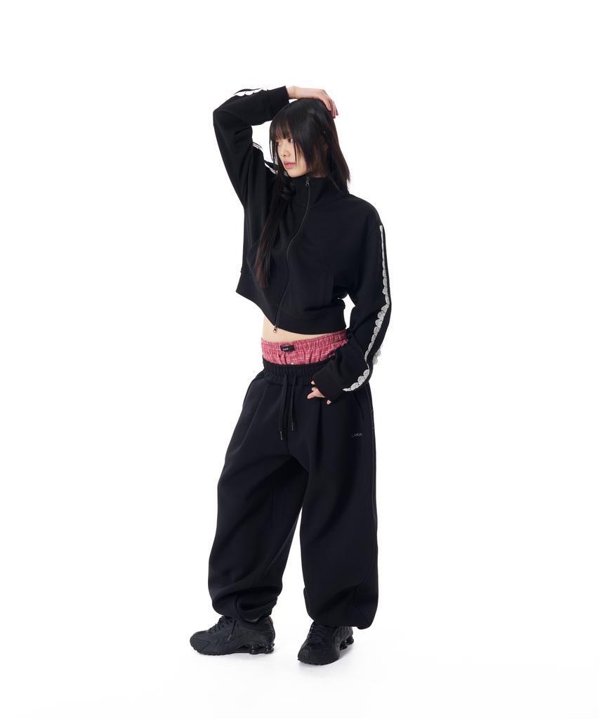 AAKAM Laced Cros2 Patch Sweatpants (Black)