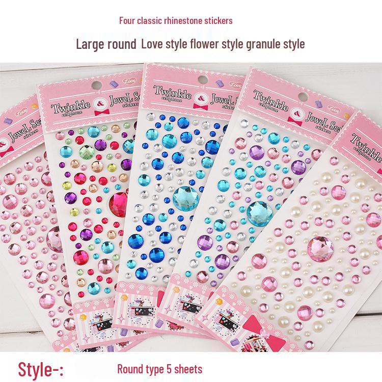 Charming Kids' Crystal Diamond Stickers for Handmade Decoration