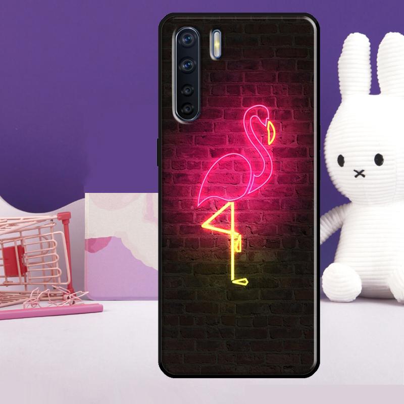 Pink Red Flamingo Case For Oppo A54 A74 A94 A80 A60 A40 A18 A38 A58 A78 A98 A96 A76 A16 A15 A17 A57 A77 A5 Pro