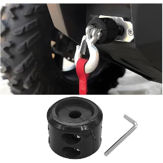 Car Rubber Winch Stopper For ATV UTV Truck, Cable Saver Hook Stopper Line For Synthetic Rope, Bump Shock Saver Dampener With Stainless Steel Screw