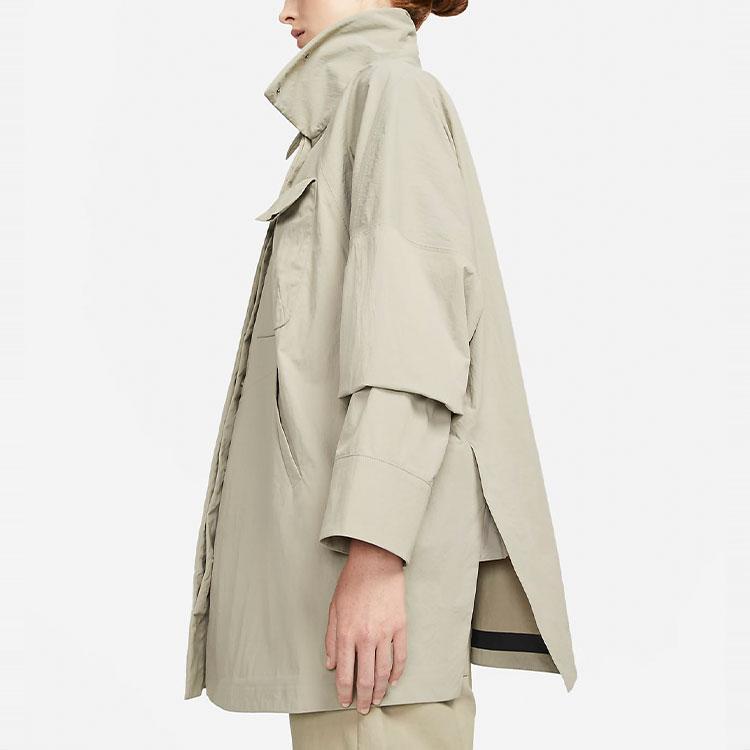 Nike ESC Series Solid Pocket High Collar Jacket Women Outerwear Stone DH2959-230