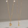 Stainless Steel Heart Pendant Necklace with Natural Pearl - Elegant, Colorfast Jewelry for Women