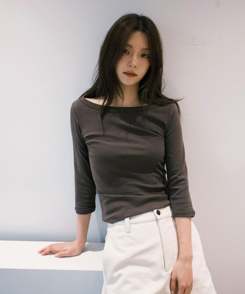 CITYBREEZE Cotton Boat Neck Long Sleeve T-Shirt (Basic)_4 Colors