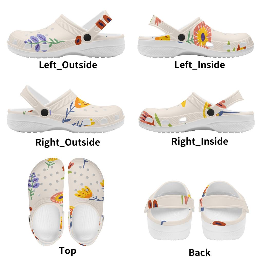 Unisex Novelty Printed EVA Yard Clogs Lightweight Soft Slip On Garden Yard Home Bathroom Casual Walking Walking Shoes Beach Wear