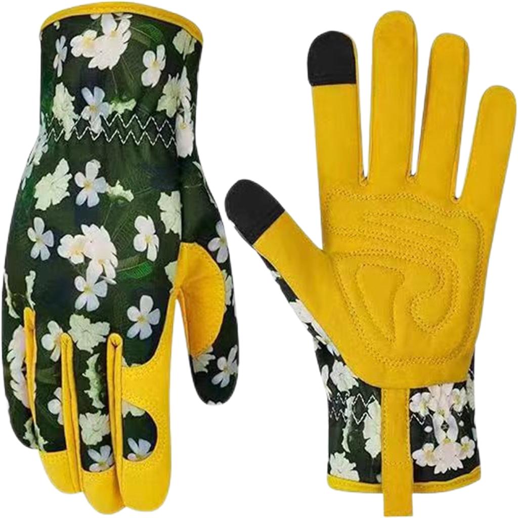 Leather Gardening Gloves For Women,Yard Working Gloves Thorn Proof Gloves, Digging, Weeding Raking, Pruning Women Gardening Gift
