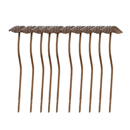 1/5/6/8/10Pcs Wrought Iron Mushroom Decoration Set Lightweight Stable Structure Desk Ornament Garden Home Decor