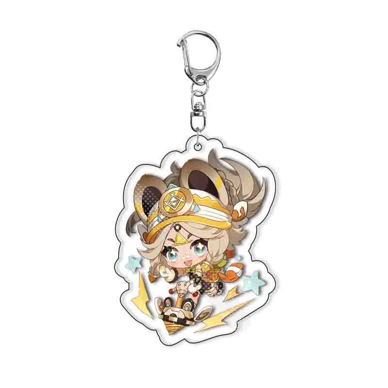 Game Sethos Mualani Kachina Kinich Emilie Cosplay Keychain Bag Pendant Acrylic Keyring Accessories Prop