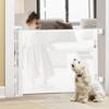 Retractable Pet Gates, 140cm Falling Prevention Cat Dog Mesh Gate with   Width & Screw Drilling Fixing Design, Tear Proof Pet Door for Cats,