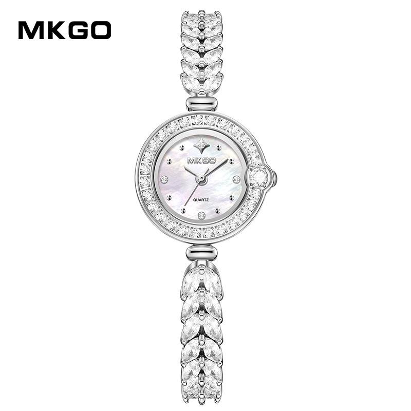 Mokaka High-Quality Pearl & Diamond Fishtail Bracelet Women s Quartz Watch - Light Luxury Ins Style.