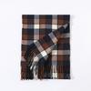 Plaid scarf men's autumn and winter classic trendy earth color warm versatile imitation cashmere scarf for boyfriend