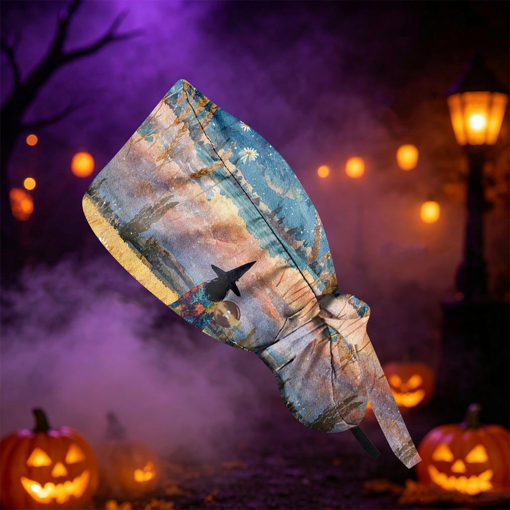 Women's Halloween Print Ponytail with - Design for Work and Casual Wear
