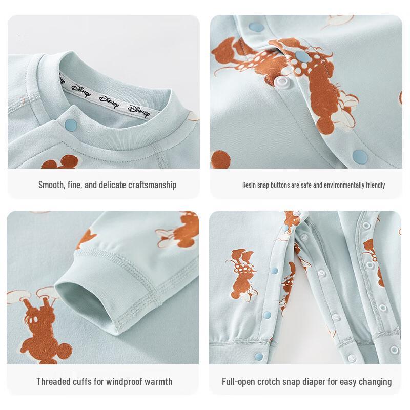 Disney Baby Cotton Long-Sleeve Romper Pajamas