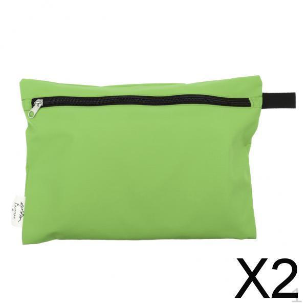 

2xCamping Travel Clothes Accessories Zipper Stuff Sack Bag with Hanging Loop