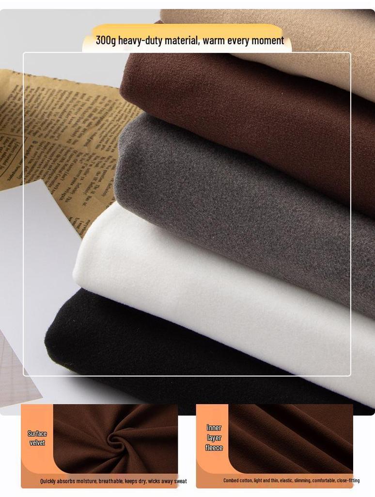 Women's Slim-Fit Half-High Collar Fleece Top for Fall/Winter 2025