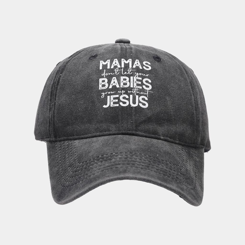 Washed old retro letter heat transfer soft top baseball cap men's personality trendy cap women's casual hat