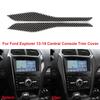 2Pcs For Ford Explorer 2013-2019 Car Interior Central Console Side Cover Trim Decor Stickers Carbon Black