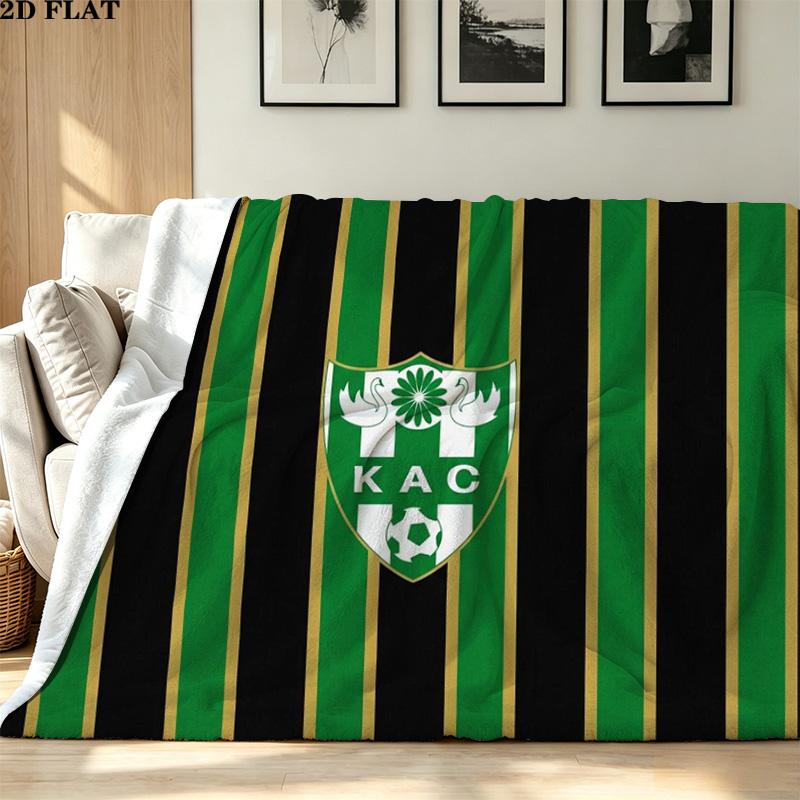 KAC kenitra athletic club Print Flannel Blanket High Quality Warm Comfortable Cover for All Seasons Perfect for Gifts Home Decor