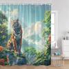 Wild Animals Shower Curtains Tigers Panthers Lions Wolves Bathroom Curtain Modern Polyester Fabric Home Decorations For Bath