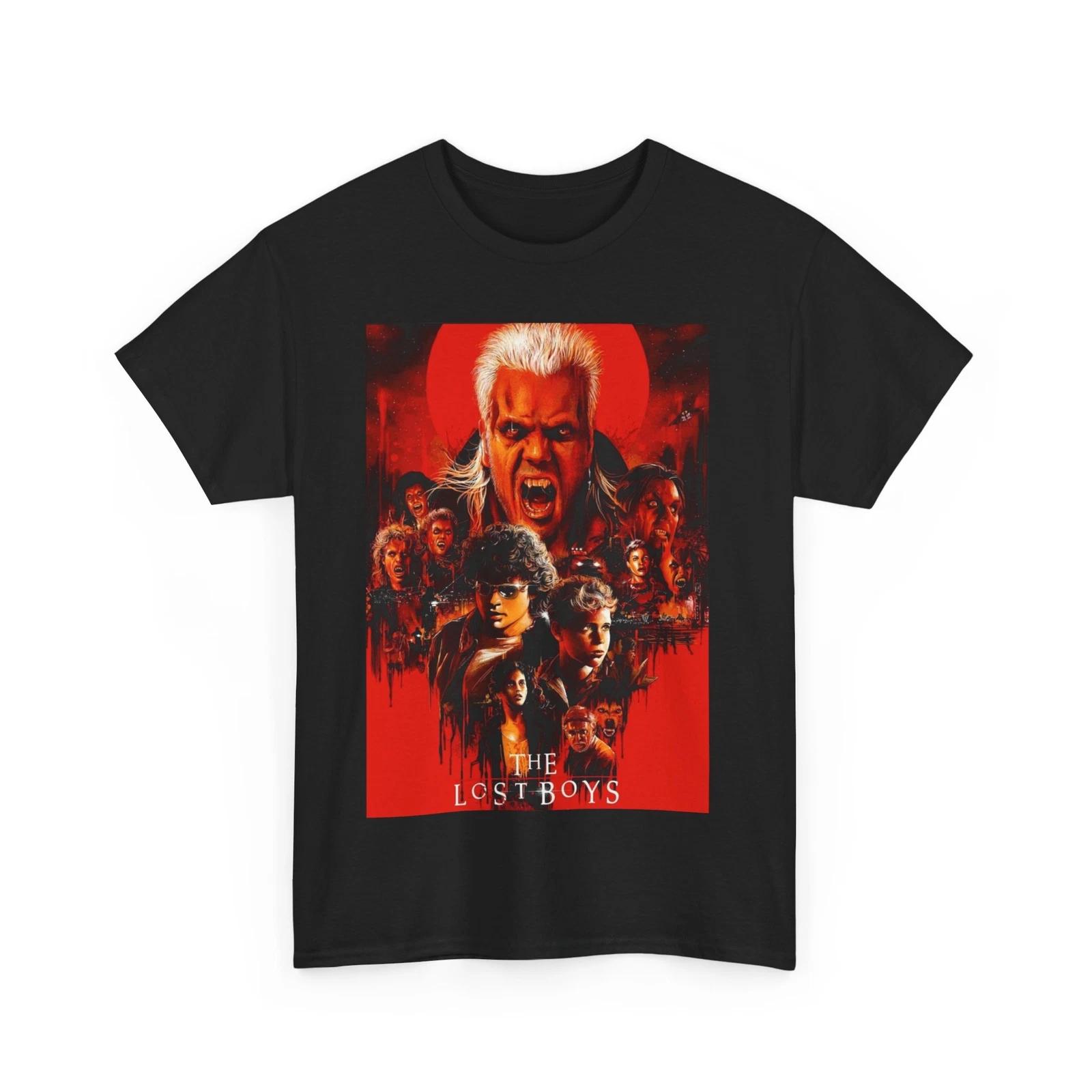 The Lost Boys Movie Kiefer Sutherland Fitted 100% Cotton T-shirt Mens Tees Top Unisex Heavy Cotton Tee S