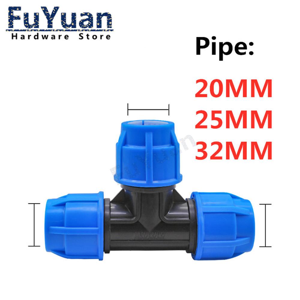1pcs PE Connector Pipe Fittings 20MM 25MM 32MM Water Tube Direct 1/2" 3/4" 1" Thread Quick Connect Live Joint