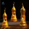 Plastic Ramadan Candle Lamp LED Lights Retro Eid Mubarak Desk Lamp Warm Light Simulation Candle Electronic Candle Ornament
