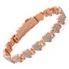 Premium Stainless Steel Magnetic Bracelet High Polished Fashion Anti Static Bangle Round Smooth Rhinestone Wrist Chain Party