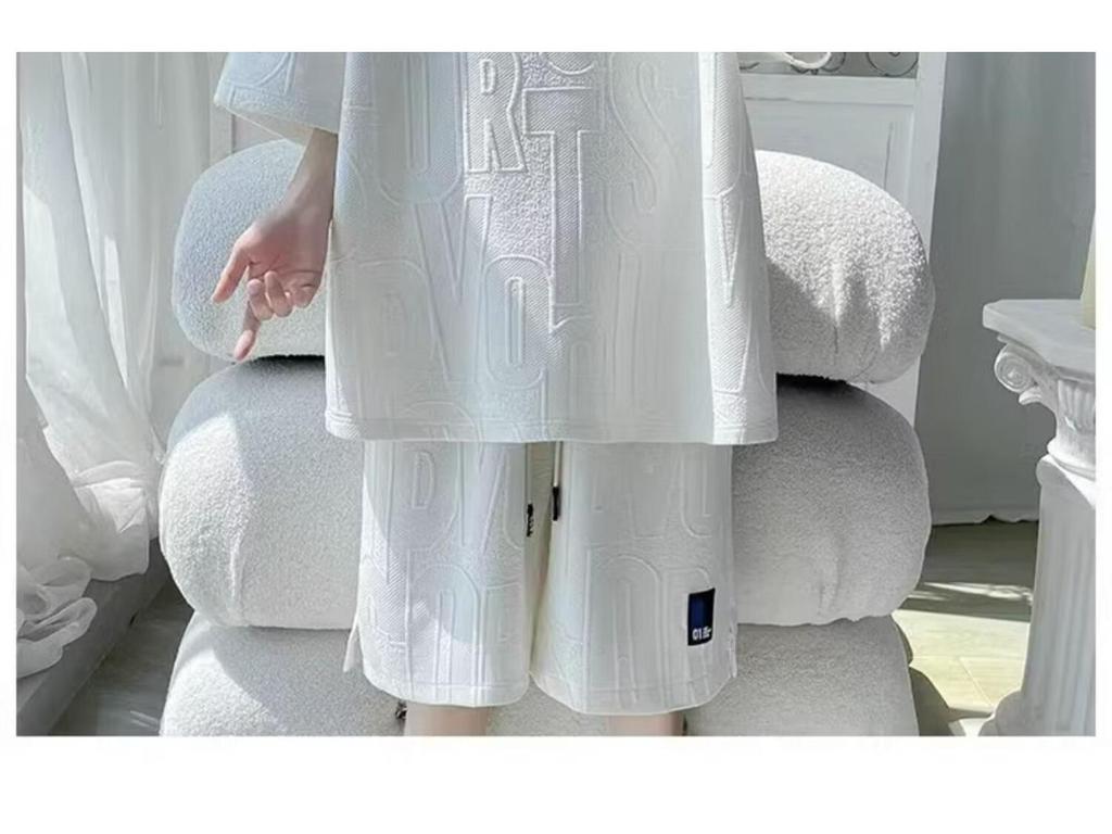 Men's Plus Size Loose Summer Casual Outfit Set - Short Sleeve & Shorts