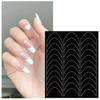 6 Designs French Manicure Strips Nail Art Stickers,Self-Adhesive Nail Tips Guides for DIY Nail Decoration Stencil Tools