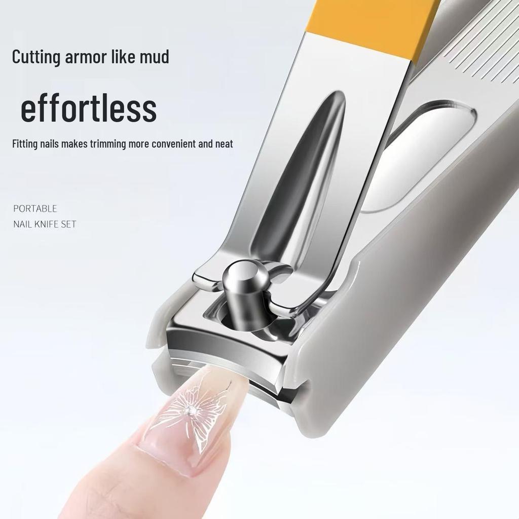 Portable Anti-Splash Nail Clipper Set - Manicure & Pedicure Tools with Nail Scissors in a Box