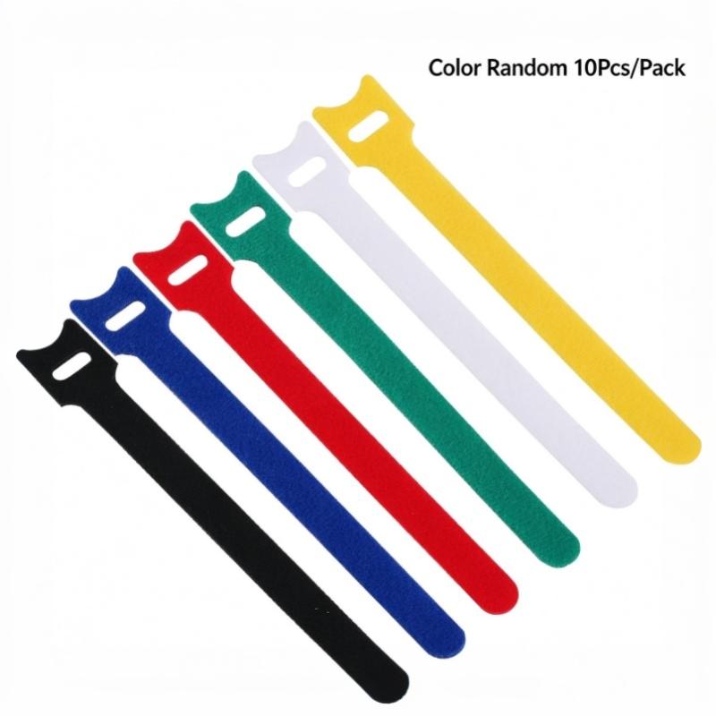 10 Or 30Pcs/Pack Reusable Hook And Loop Fastening Strap Multi-Purpose Wire Organizers For Computer/Tv/Electronic Devices