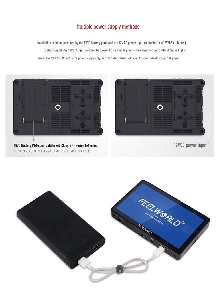 FEELWORLD F5PRO X 5.5" High Brightness Touchscreen Monitor with 3D LUT for Mirrorless Cameras