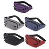 Bolsas de Cintura Impermeáveis para Esportes ao Ar Livre Bolsa de Lona Unissex Bolsa de Cintura Cor Sólida Mulheres Homens Zíper Transversal Bolsa Masculina
