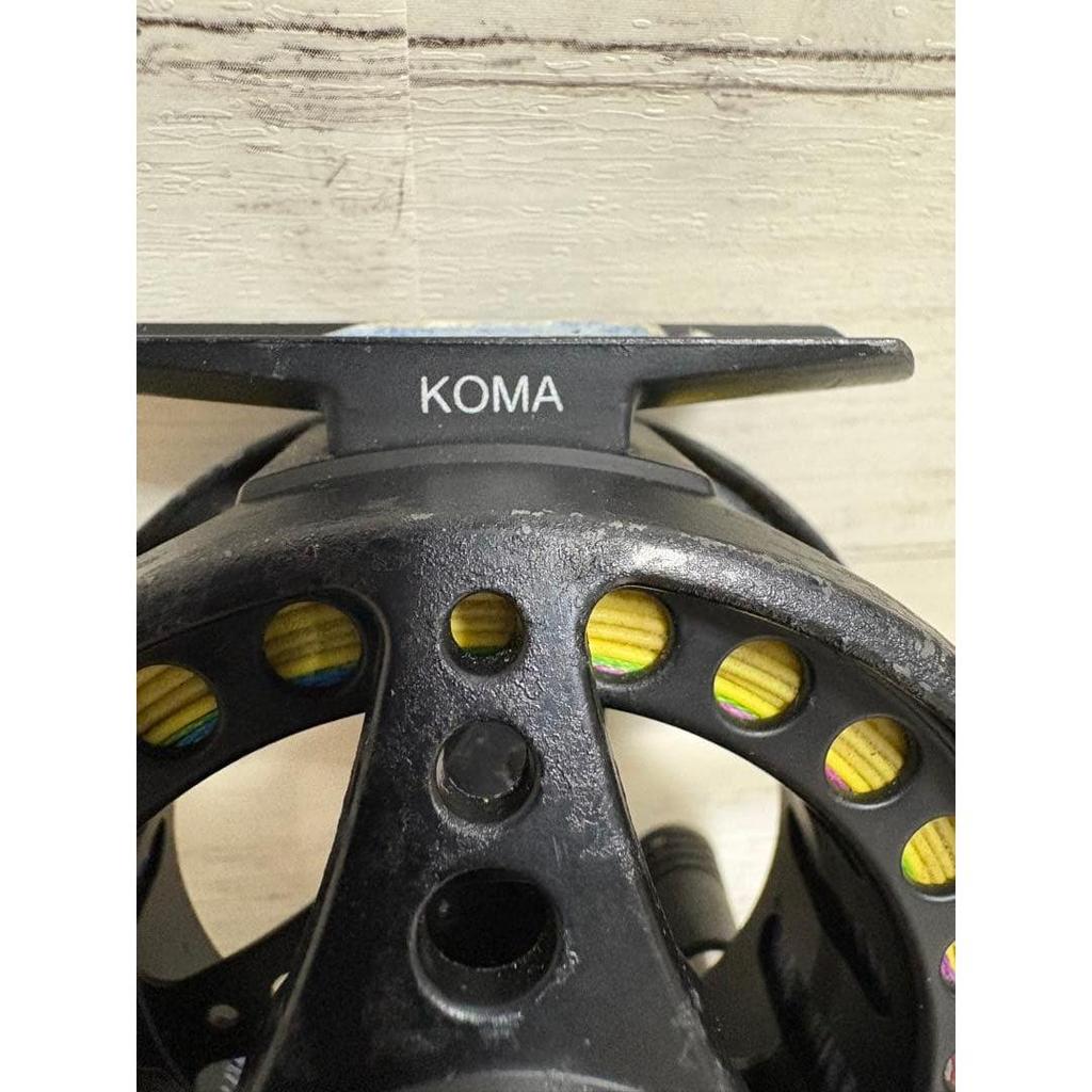Used VISION KOMA fly reel large arbor with line and bag