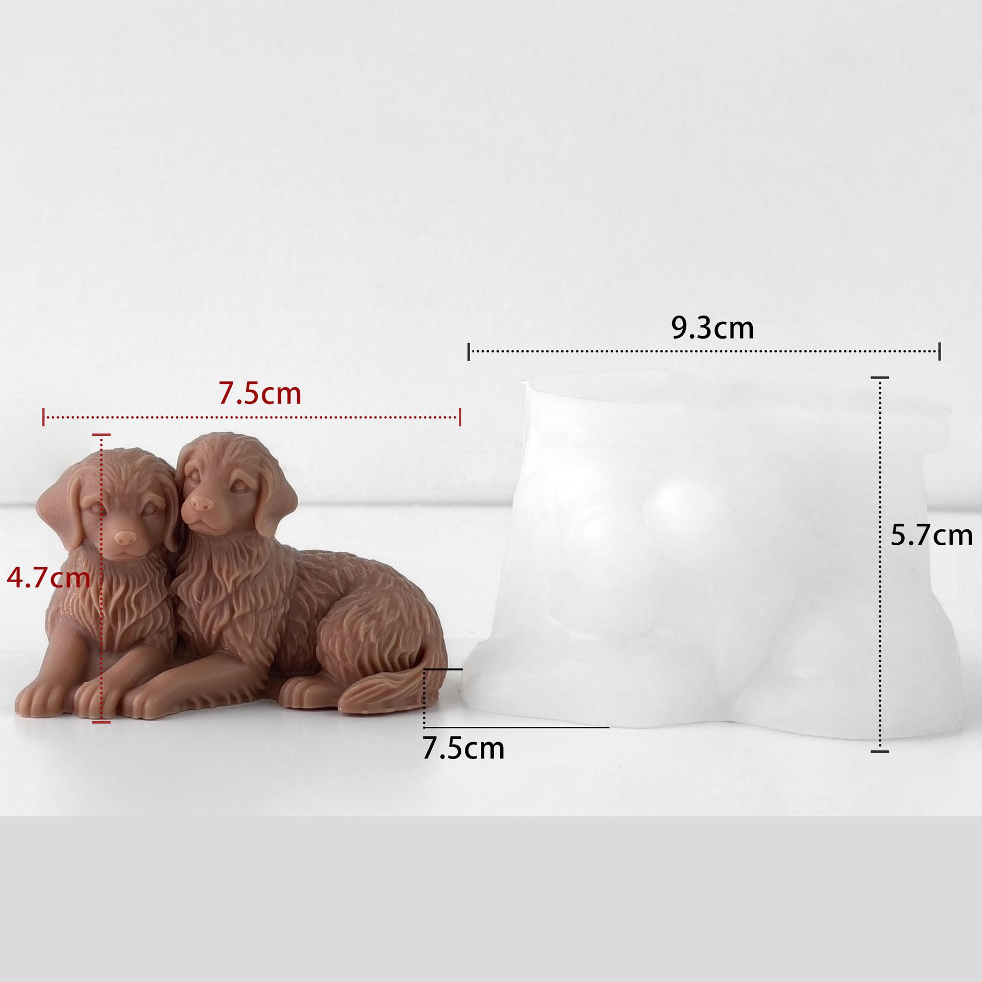 

Stackable Puppy-Shaped Candle Silicone Mold DIY Teddy Bear Dog Plaster Ornament Mold