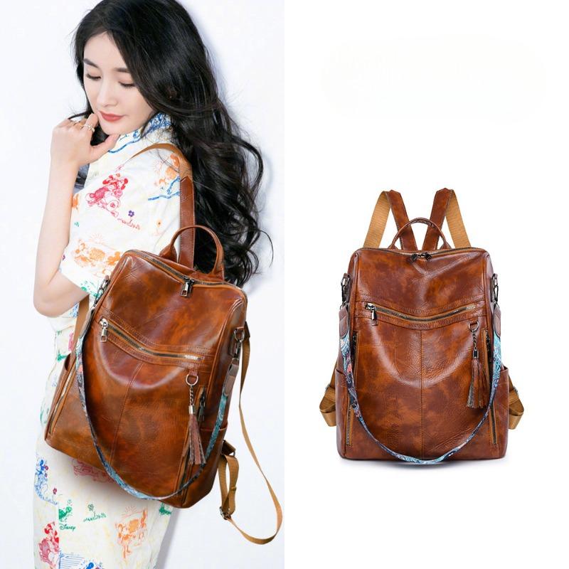 Large-capacity Student Backpack Fashionable and Niche Hand-held Shoulder Bag High-end Double-shoulder Bag